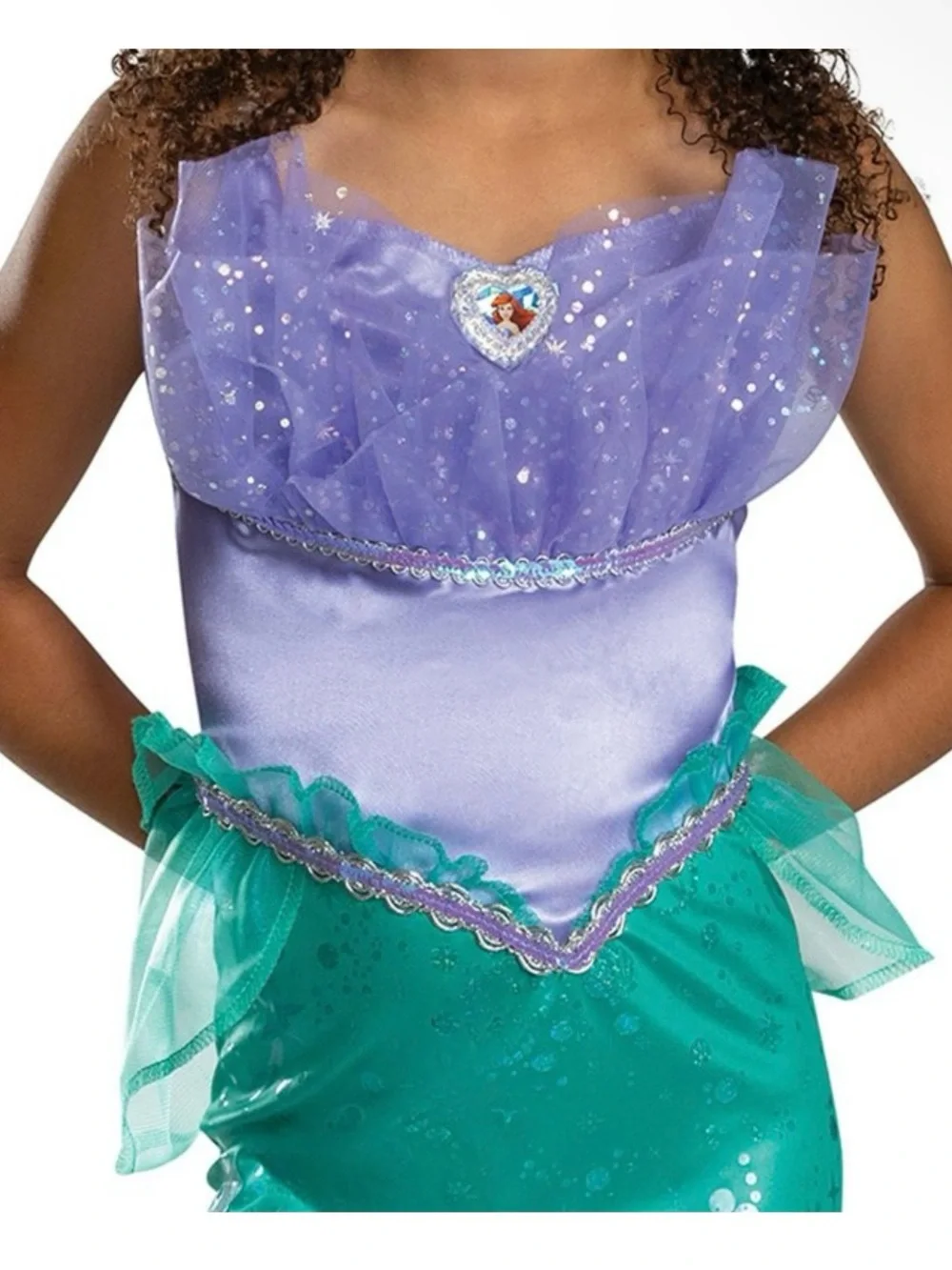 Disney Princess Ariel The Little Mermaid Girls Deluxe Costume Dress Size M - NWT - Picture 3 of 6